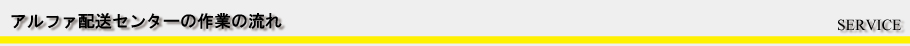 アルファ配送センターの作業の流れ